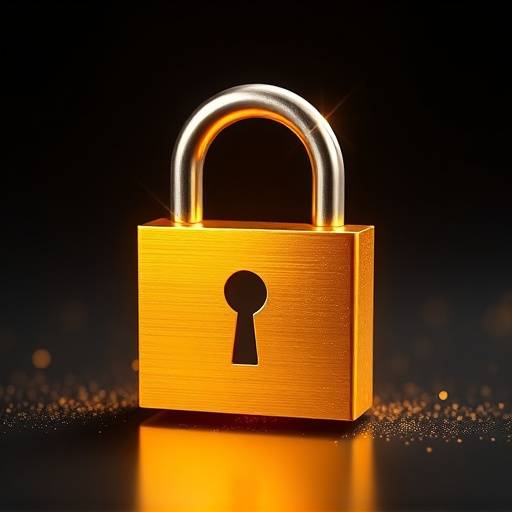 Cadenas doré symbolisant la sécurité des données